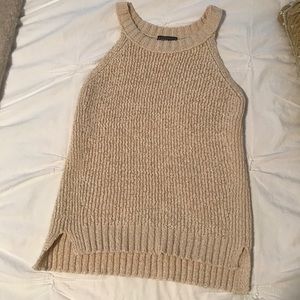 J Crew sleeveless sweater in sand XS
